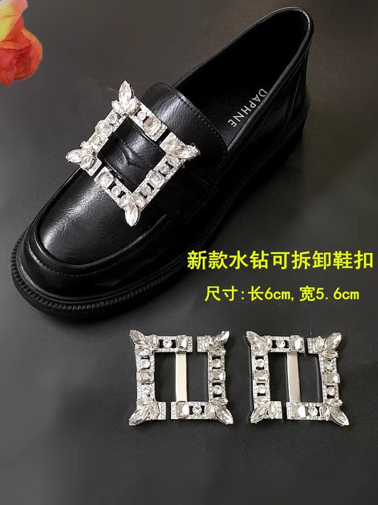 Shoe Decoration Accessories Factory Supply Crystal Metal Women Shoe Buckle for Shoes-35