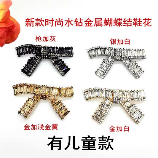 Luxury Full Diamond Initial Letter buckle for shoes Trendy Shiny Rhinestone Alphabet  Wholesale-126