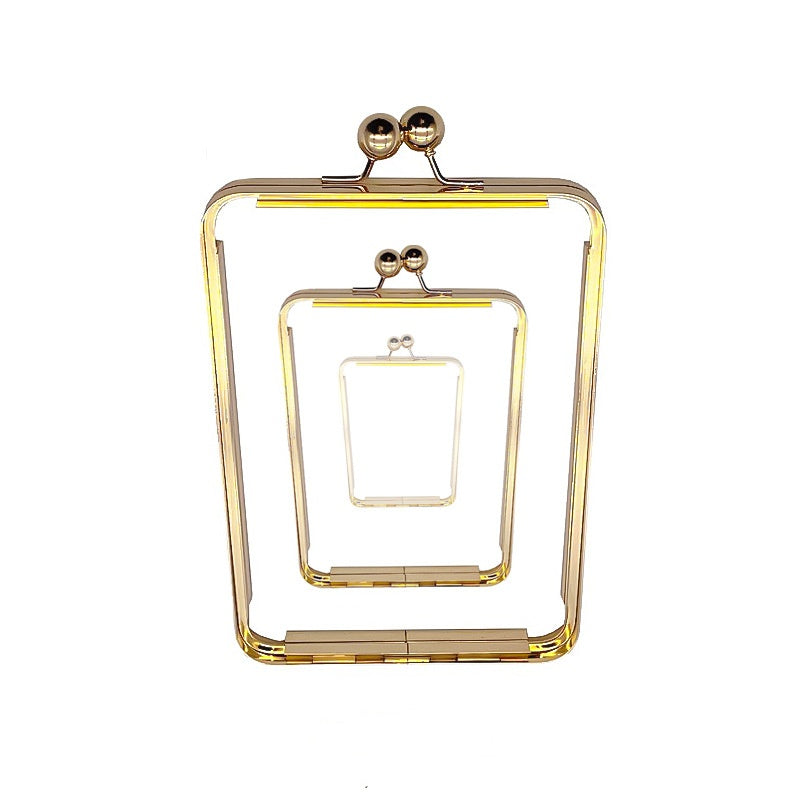 Customized Wholesale Bag Making Accessories Coin Lady Hardware Diamond Bead Purse Frames-71
