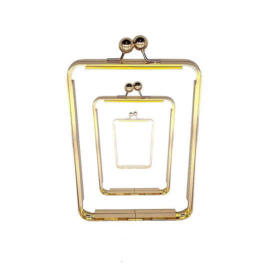 Customized Wholesale Bag Making Accessories Coin Lady Hardware Diamond Bead Purse Frames-71