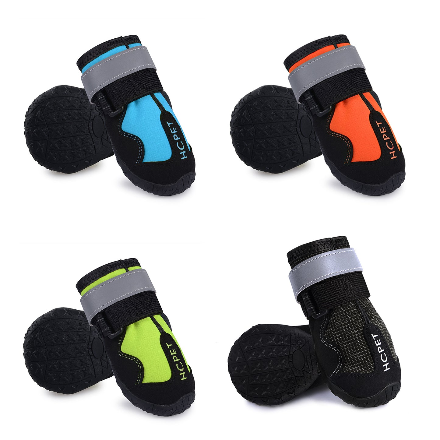 Pet Dog Shoes Waterproof Paw Protectors Reflective Strip Warm Stylish Made Durable Leather Cotton Plastic-27