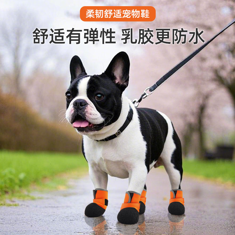 2025 Latest Design Multicolor Wetsuit Fabric Waterproof Warm Anti-slip Small Middle Size Pet Dog Shoes Booties-11