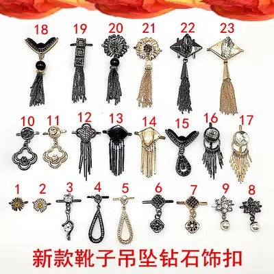 Tassel pendant shoe buckle for ladies boots-127
