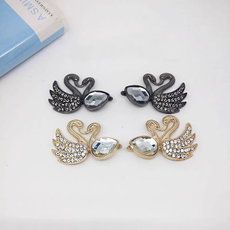 Crystal Swan Shoes Buckle for Women-67