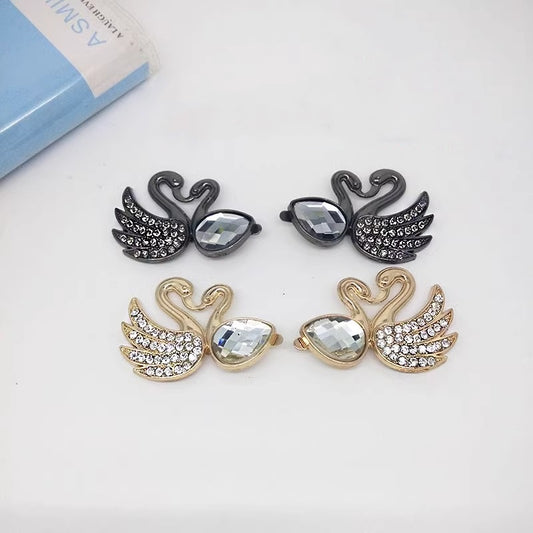 Crystal Swan Shoes Buckle for Women-67