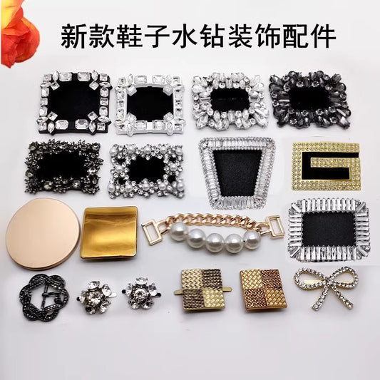Shiny Crystal Shoe Buckle Metal Buckle for for Women's Shoe-140