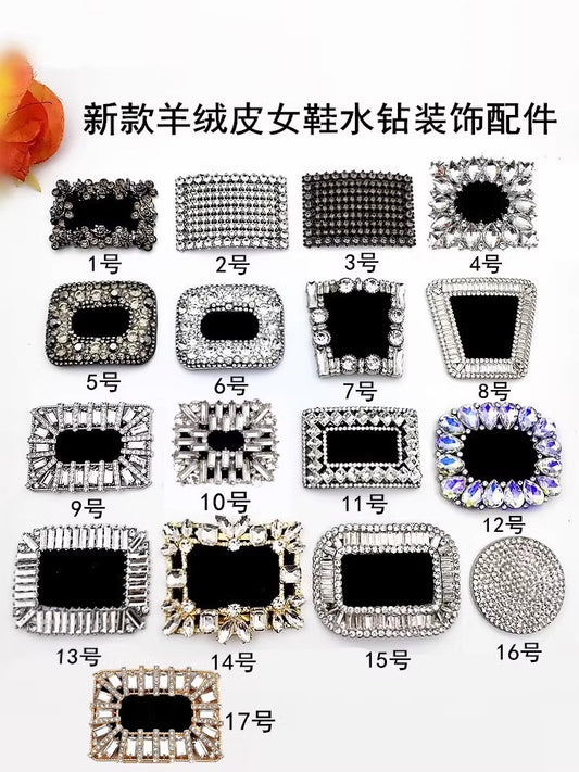 Shiny Crystal Shoe Buckle Metal Buckle for for Women's Shoe-4
