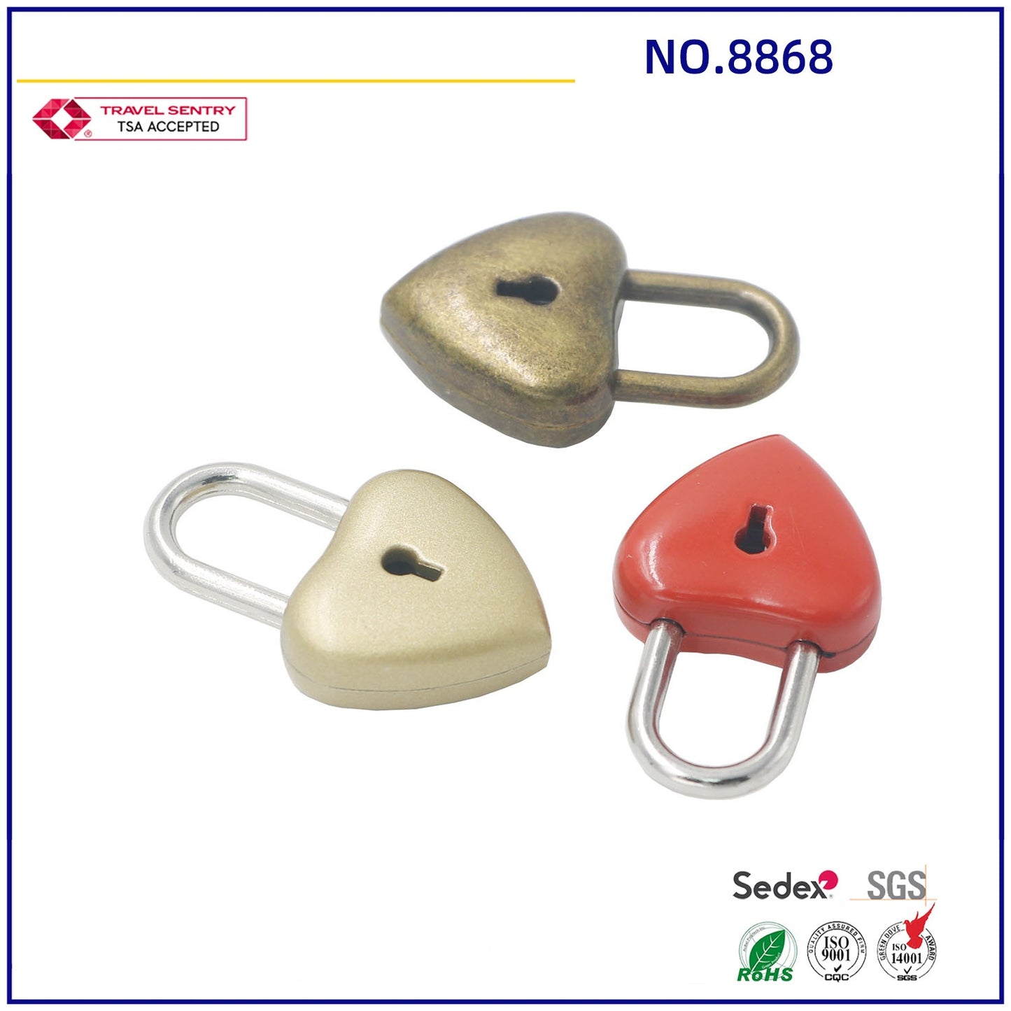 Kukou Hight quality Shape Padlock Clasp Key Lock Star Heart Shape Padlock with Key-2