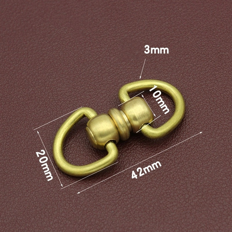Brass material Round Head Button Screw Leather Craft Mushroom Head Screw Bag Rivet Brass Pacifier Nail brass monk's head-20