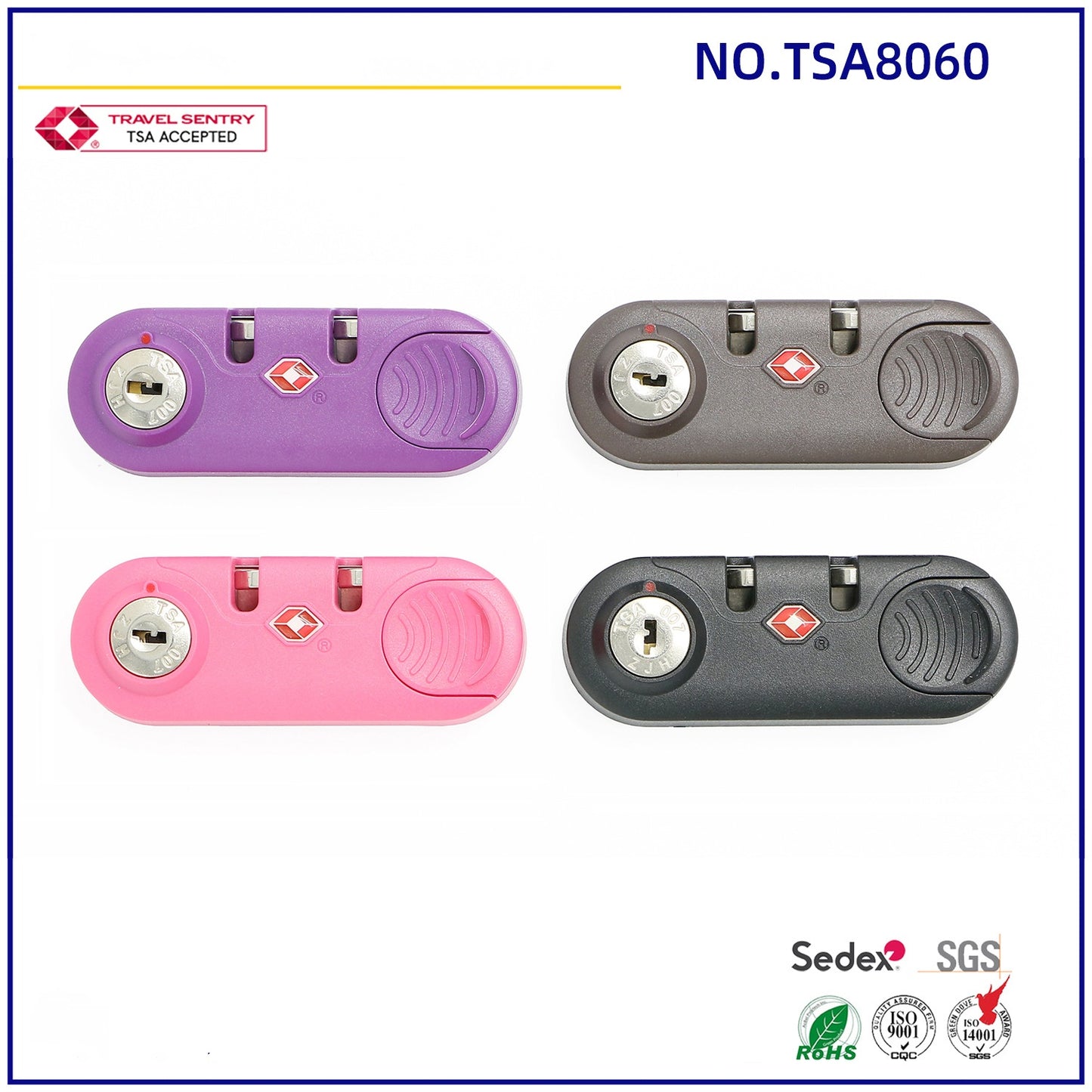 Manufacturer wholesale supply luggage lock luggage luggage accessories bag lock stock TSA   lock-20