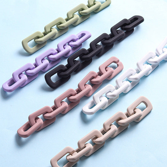Colorful Clear Replacement Chunky Plastic Chain Strap Acrylic Resin Chain for Bags