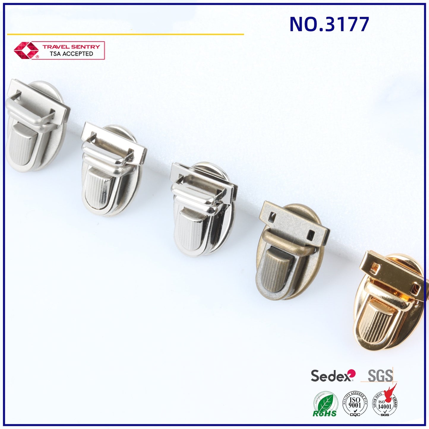 Wholesale Customization Diy  Hardware Lock Brass Bag Push Lock Bag Locks-21