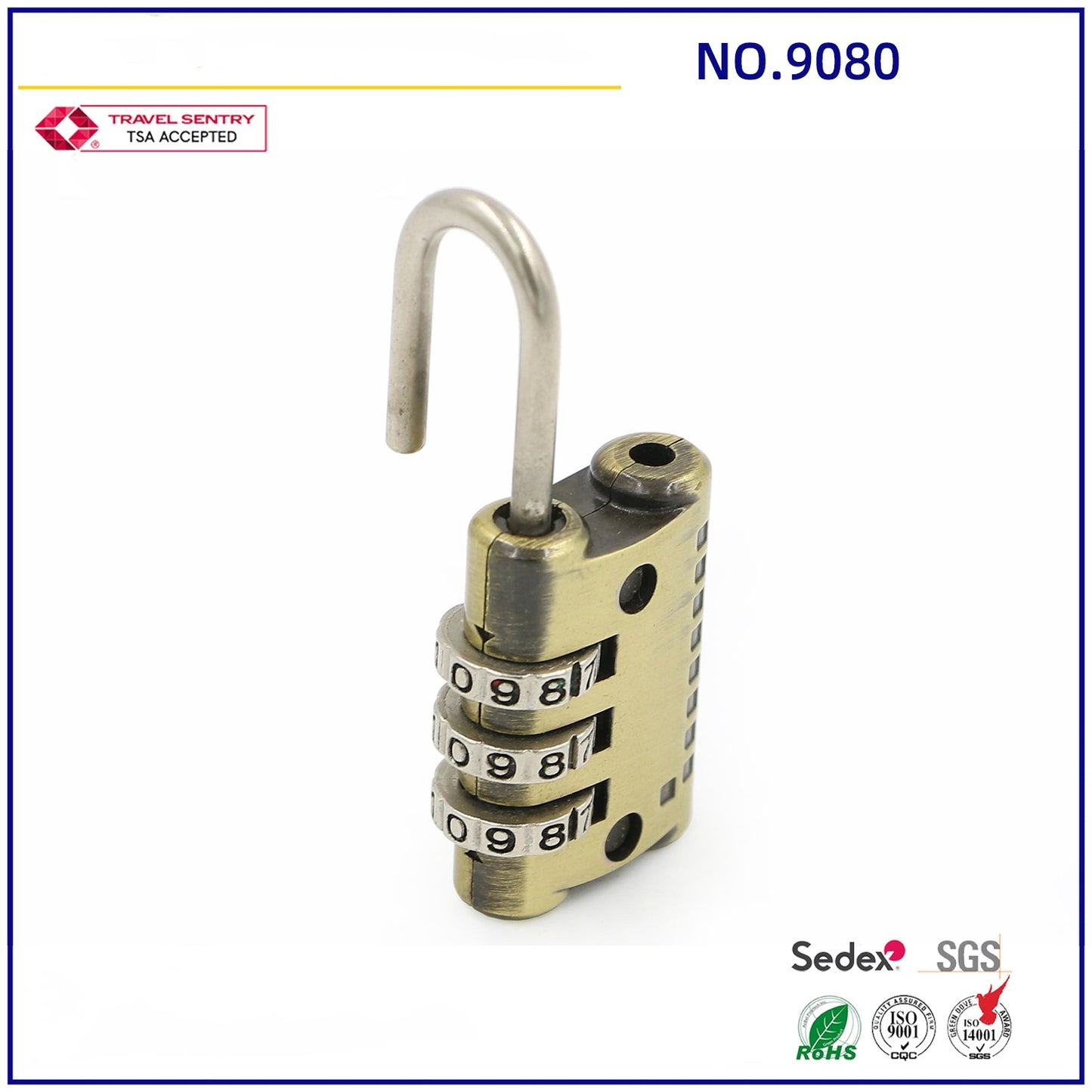 Travel Luggage Locks 3 Digit smart padlock Zinc alloy Travel Waterproof Combination Padlock-21
