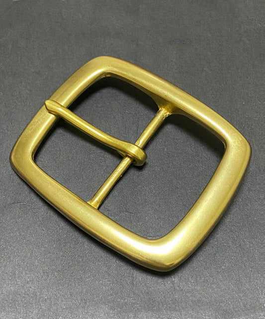 50MM New Arrivals Solid Brass Single Prong Square Belt Buckle the Fire Button without Plating  Quick Release Buckles