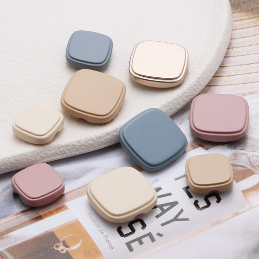 Wholesale Custom Color Plastic Resin Shirt Square Button For Korean Style Coat-247