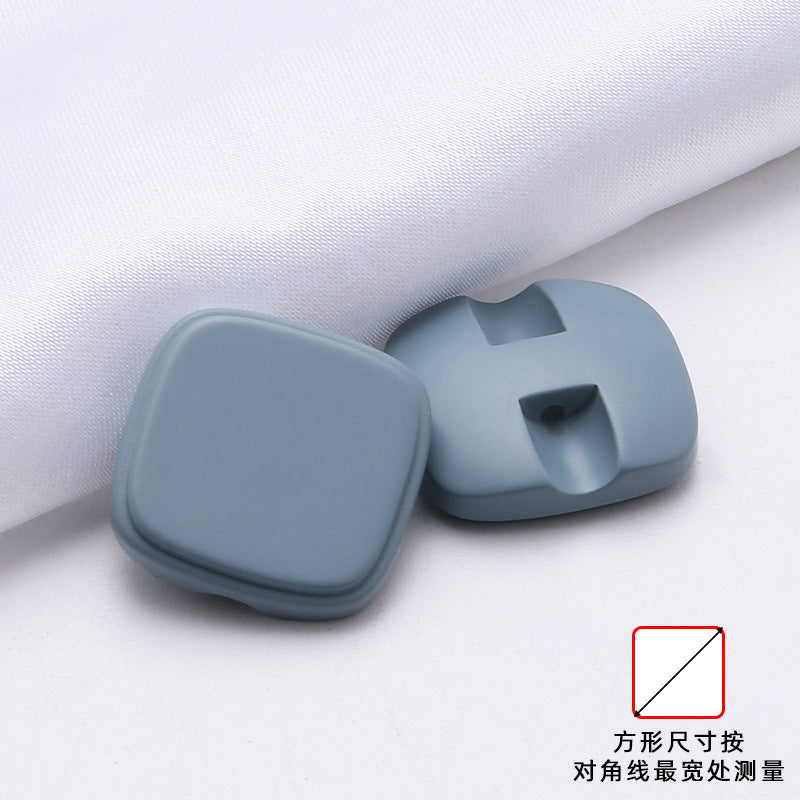 Wholesale Custom Color Plastic Resin Shirt Square Button For Korean Style Coat-247