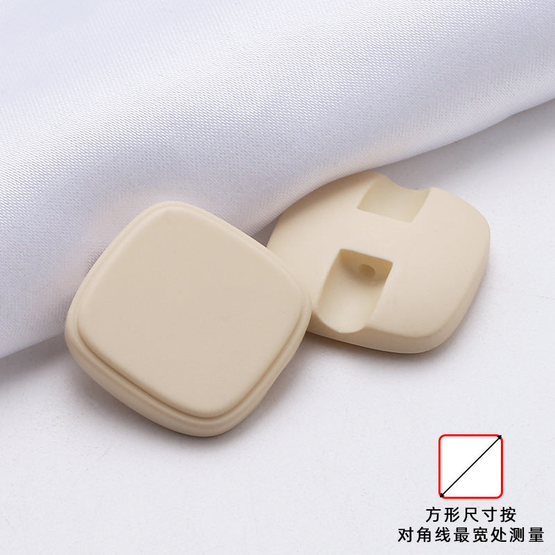 Wholesale Custom Color Plastic Resin Shirt Square Button For Korean Style Coat-247