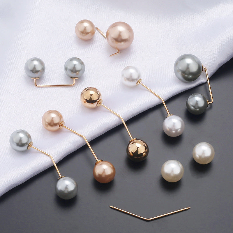 Pearl Brooch Cardigan Skirt Collar Decoration Brooch Fashion Jewelry Accessories-25