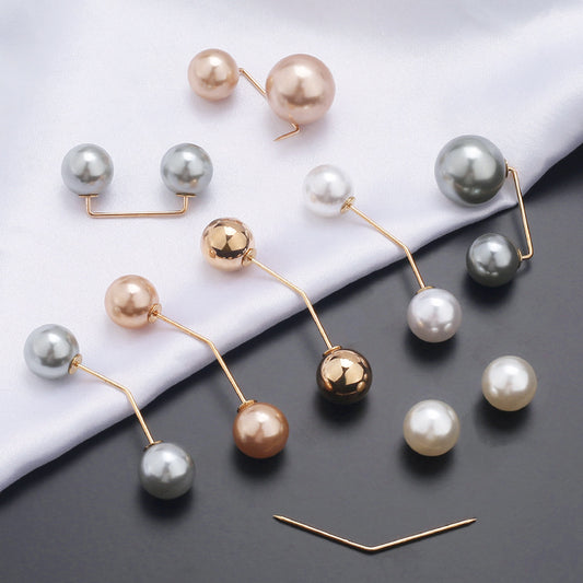 Pearl Brooch Cardigan Skirt Collar Decoration Brooch Fashion Jewelry Accessories-25
