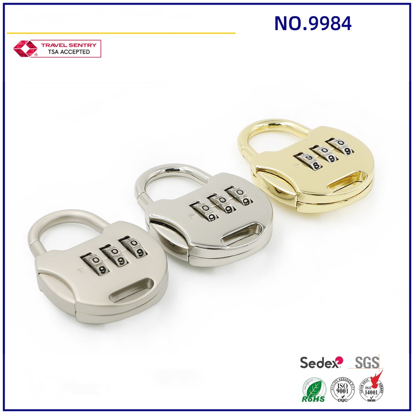 the latest design of 3 digit code zipper plastic lock for security luggage backpack lock customs lock accessories for handbags-25
