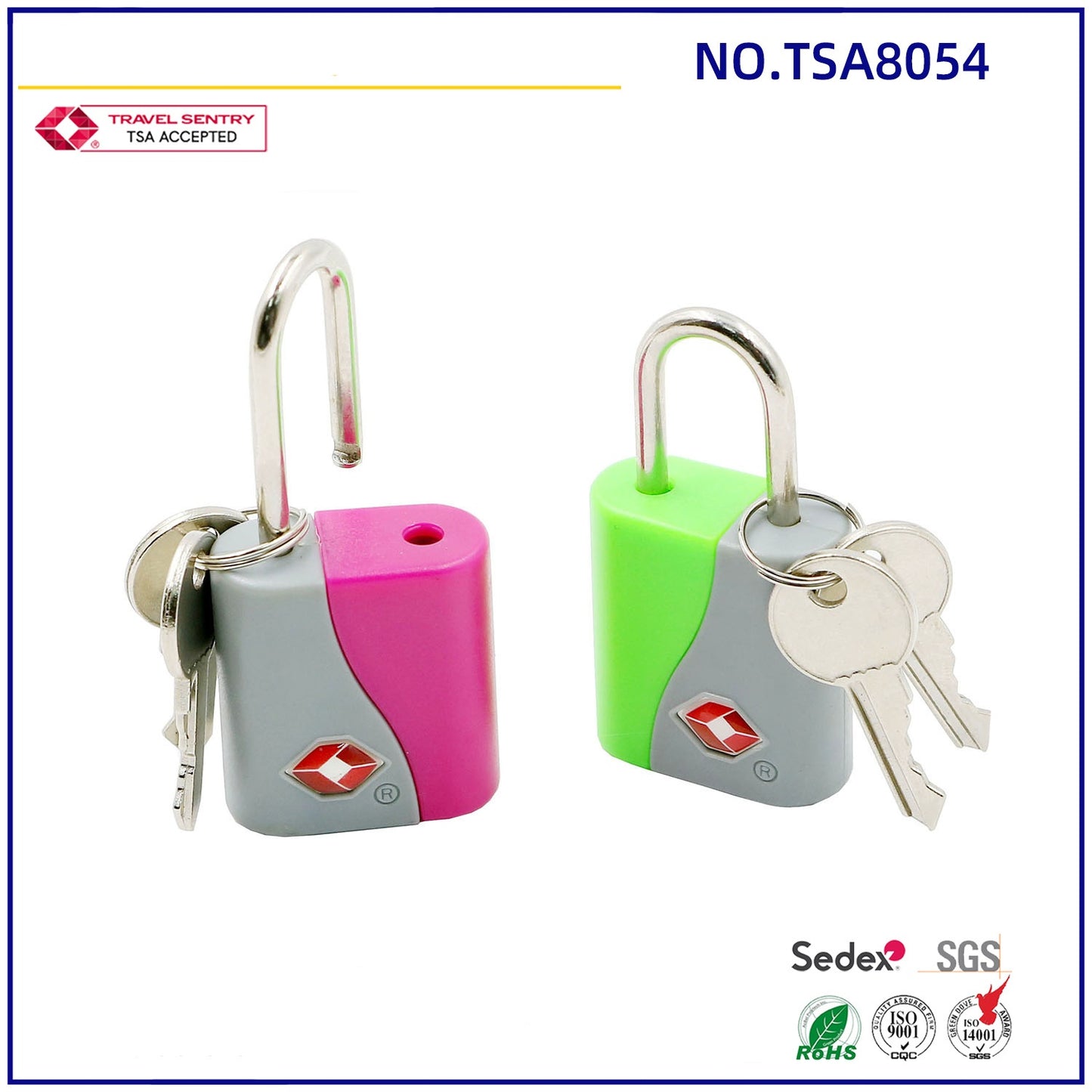 Square Brass padlock square security TSA smart luggage key lock-26