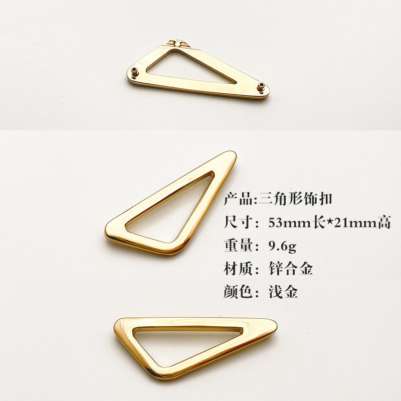 Fashion Bag Hardware Accessories Zinc Alloy Triangle Ring Buckle For Decorative Handbag Buckle Shoe Clothing Accessories-27