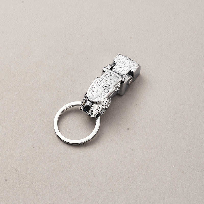 Honest Leopard Head Car Keychain Business Metal Luxury Keychain Creative Key Ring-27