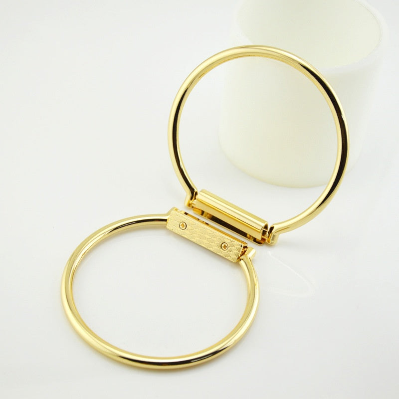 Luggage Hardware Accessories DIY Purse Sewing Frame High-Grade Round Metal Bag Handles For Handbag-29