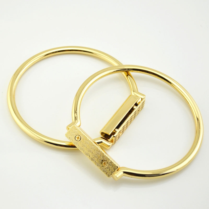 Luggage Hardware Accessories DIY Purse Sewing Frame High-Grade Round Metal Bag Handles For Handbag-29