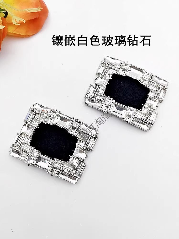 Factory Stock Many Different Styles Silver Gold Metal Color Alloy with Shining Crystal Glass Women High Heel Shoe Clips Trims-31