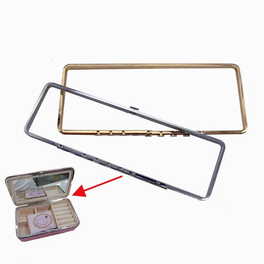 High Quality 7.9 Inch Gold Square Shape Kiss Lock Frames Clutch Box Frame-109