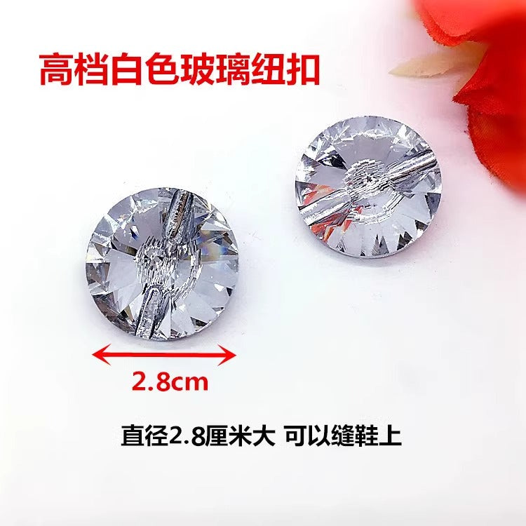 Luxury Furniture Acrylic Buttons Sofa Design Chrome Plate Button Series-27