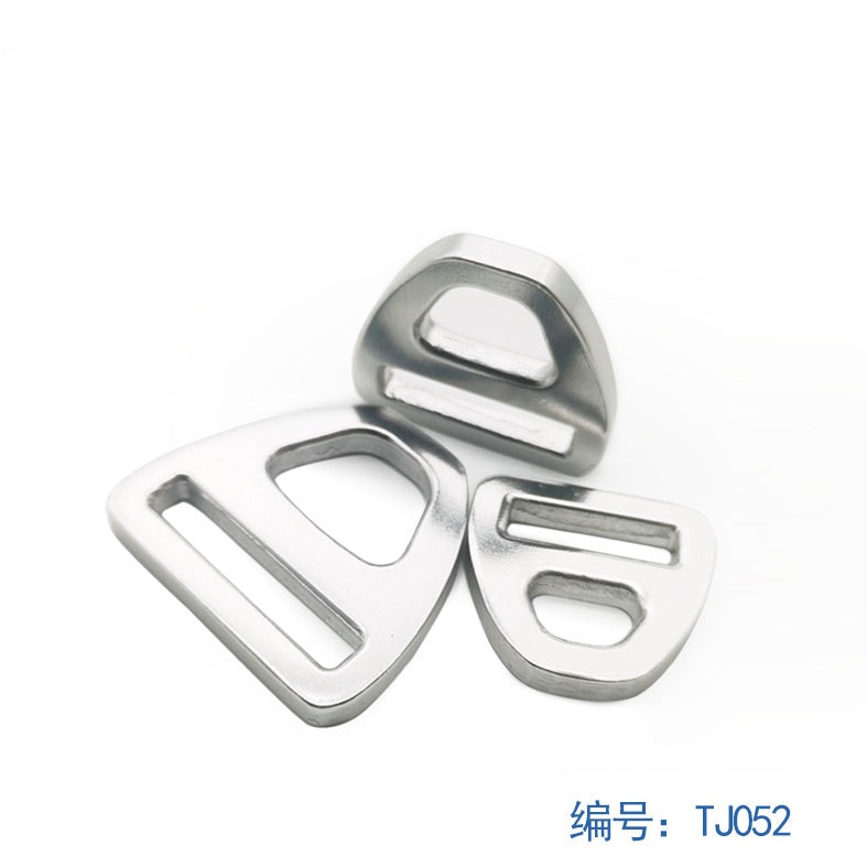 Aluminum metal engraved buckle dog collar triangle belt buckles-3