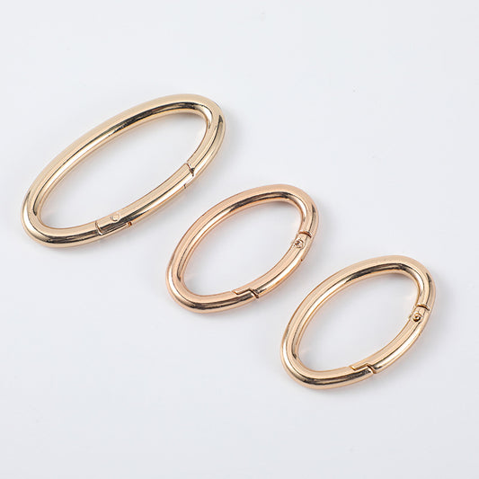 Hot metal buckle handbag new design oval ring connection buckle  pen jump ring buckle ring accessories Key chain-3
