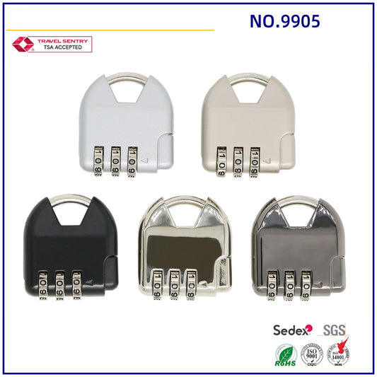 Hot selling exquisite mini suitcase padlock with 3-digit password zinc alloy cute safety password padlock-3