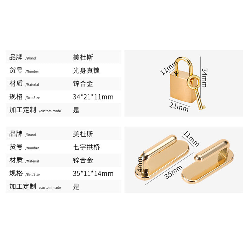 Modern fashion ladies handbag lock hardware bag purse lock turn twist lock bag accessories hardware-32
