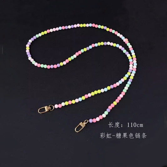 High-quality Resin bag chain new high-bright Pearls bag optional hand-held Pearl bag belt wholesale phone strap pearl chain-33