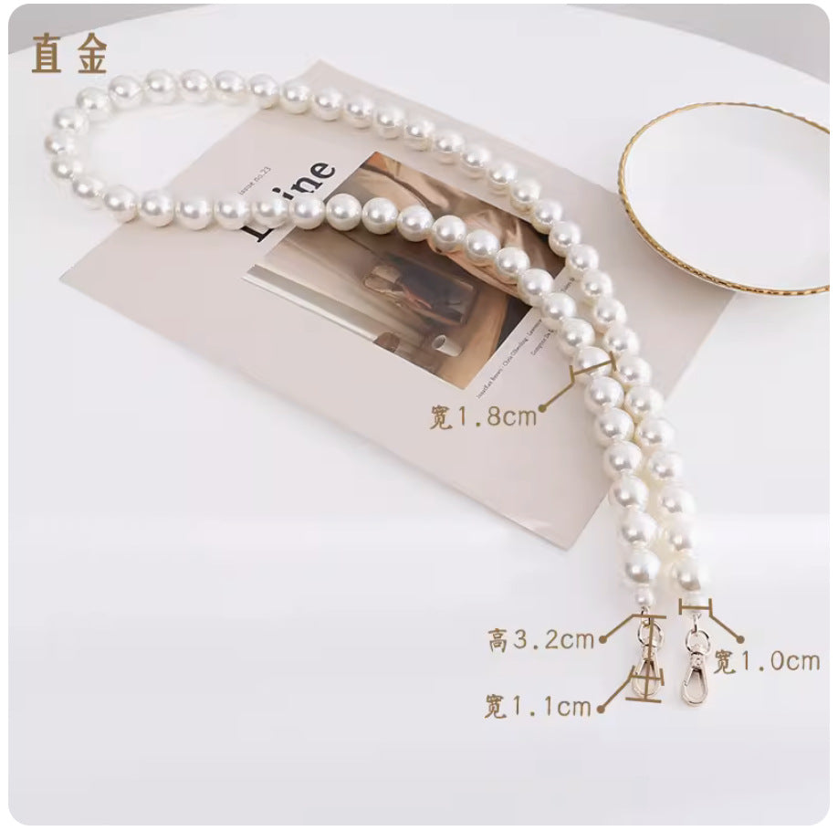 High-quality Resin bag chain new high-bright Pearls bag optional hand-held Pearl bag belt wholesale phone strap pearl chain-33