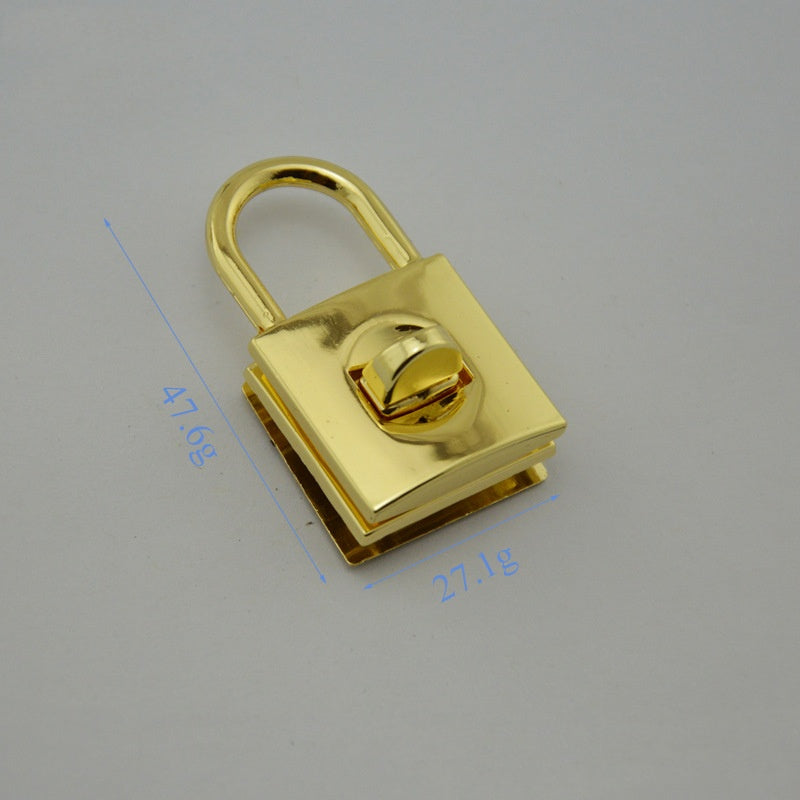 Luggage sewing DIY hardware accessories padlock handbag front decoration switch twist lock zinc alloy interlock-34