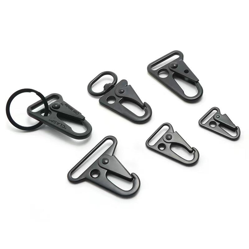 Wholesale Outdoor Heavy Duty Metal Clap Carabiners HK Snap Hook 1" Inch Sling Enlarged Spring Clip Hooks-36