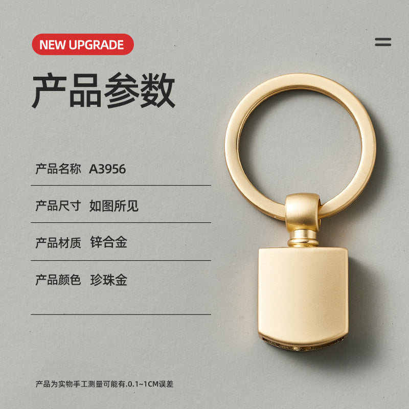 Top rotatable Metal Car Keychain Key Ring Holder Custom Logo Leather Keychain Holder Accessories Decorative Key Fob Hardware-36