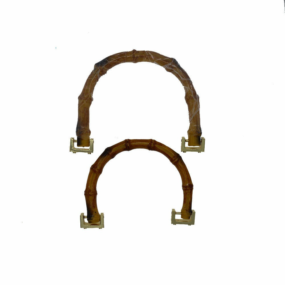 Handbag Arched Bamboo Handle With Horseshoe Buckles-38