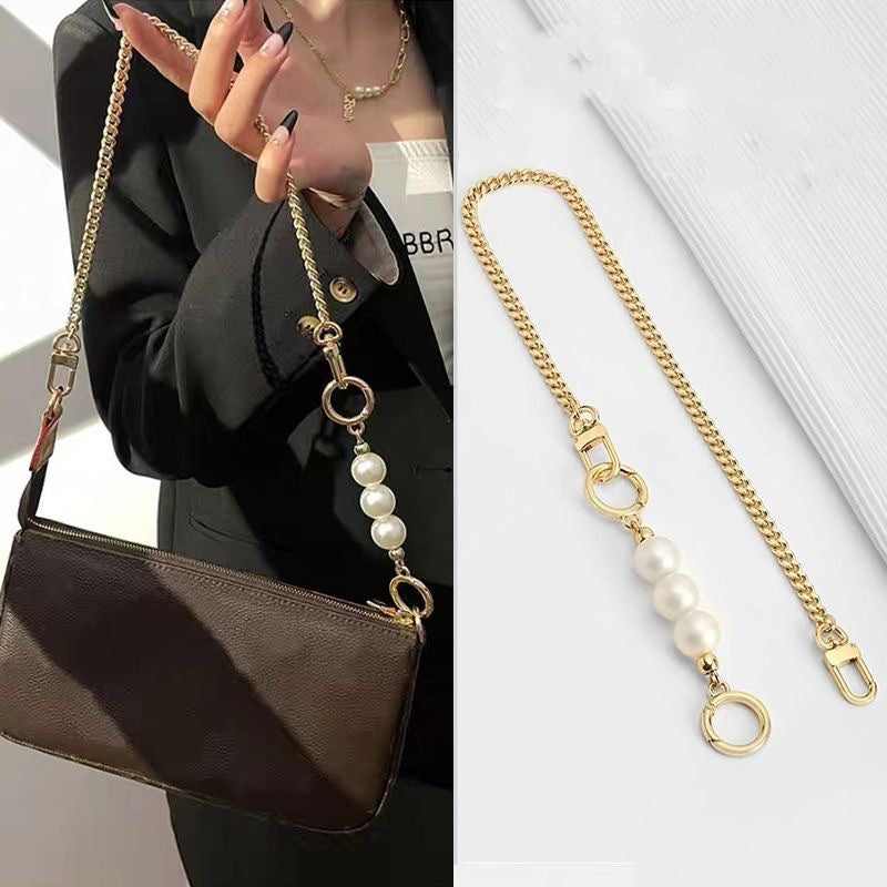 High Quality Metal Handbag Chains for Bags Accessories Purse Shoulder Handbag Chain Strap Curb Black Metal Lady Chains Bag-21