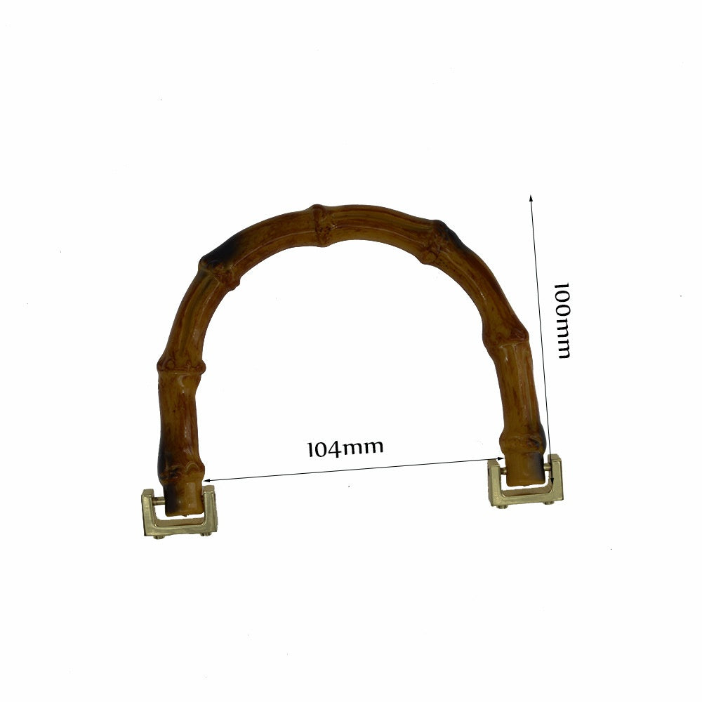 Handbag Arched Bamboo Handle With Horseshoe Buckles-38