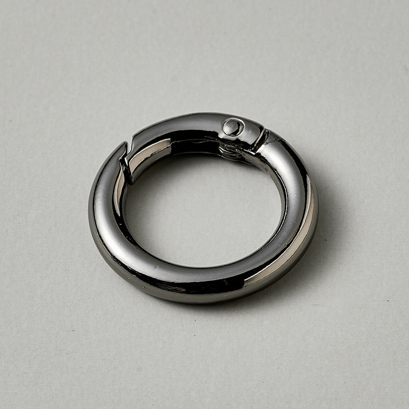 Metal O Spring Ring Clasps Openable Round Carabiner Keychain Bag Clips Hook Connector for Buckles Jewelry Making-37