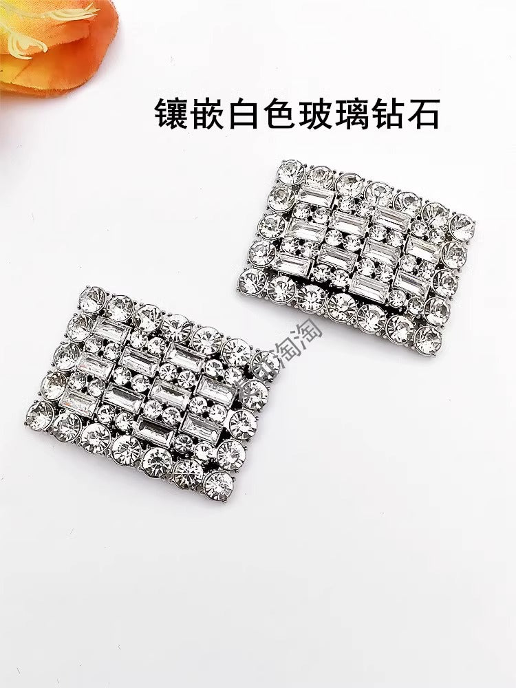 Factory Stock Many Different Styles Silver Gold Metal Color Alloy with Shining Crystal Glass Women High Heel Shoe Clips Trims-31