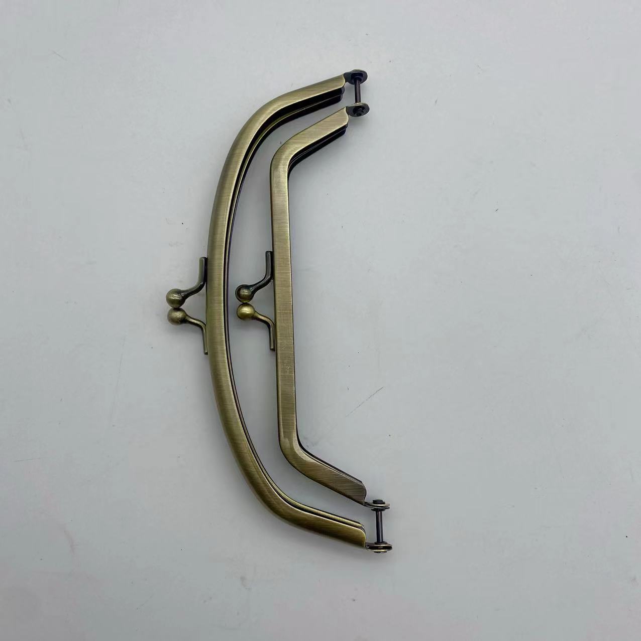 New Design Hot Sale Double Closure Purse Frame Brush Brass Color Coin Purse Wallet Metal Purse Frame Japan Hot Sale Frame-63