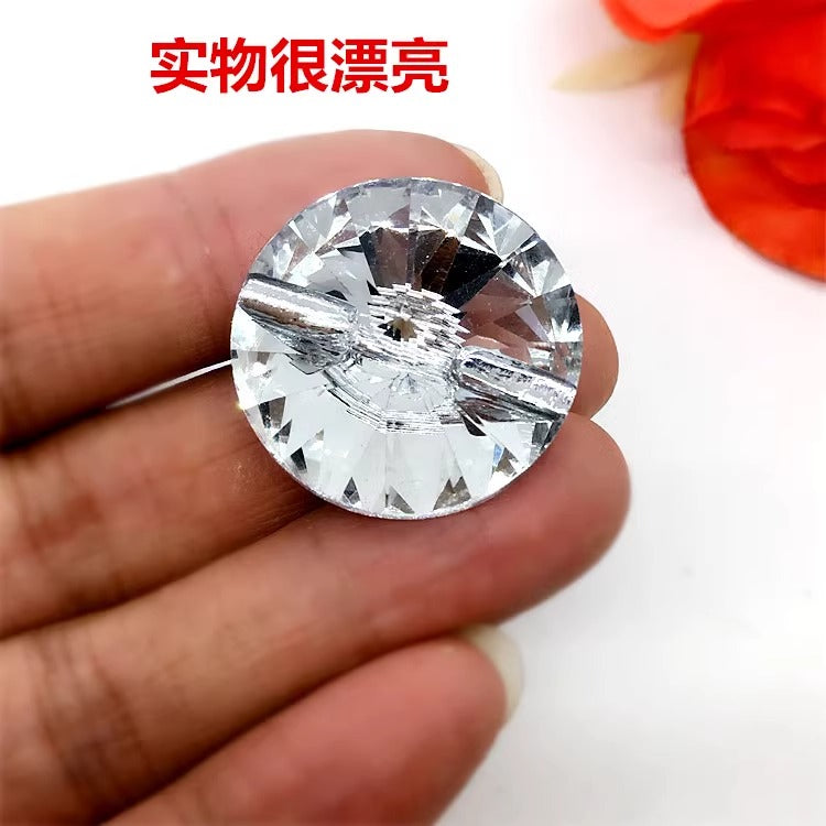 Luxury Furniture Acrylic Buttons Sofa Design Chrome Plate Button Series-27