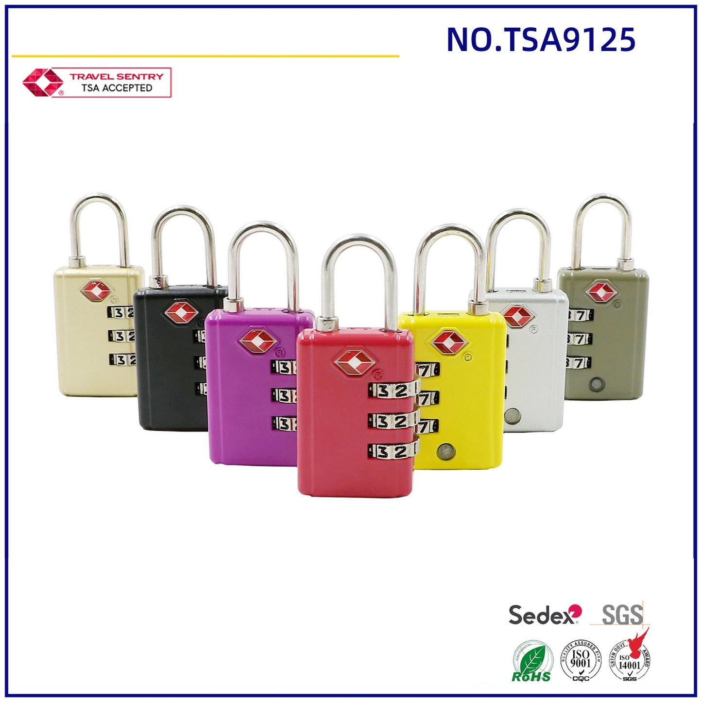 TSA Padlock multi-purpose multi-color security Anti-theft fitness File cabinet password lock-4