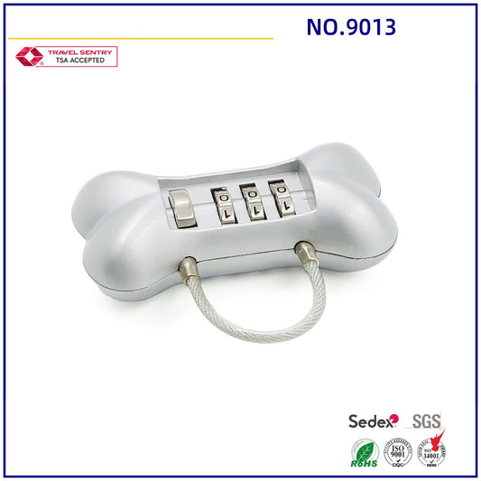 High Security Hardware Zinc Alloy 3 Digit Combination Padlock Travel Padlock Luggage Cable Locks